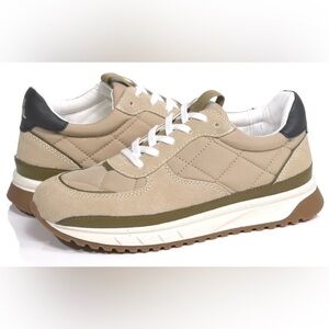 Madewell Beige and White Casual Sneakers